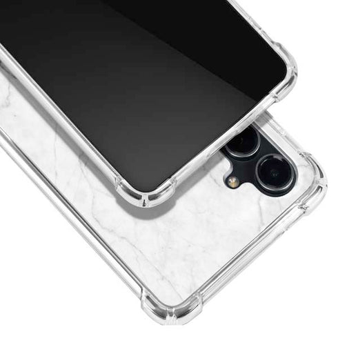 White Marble Galaxy S23 FE Clear Case